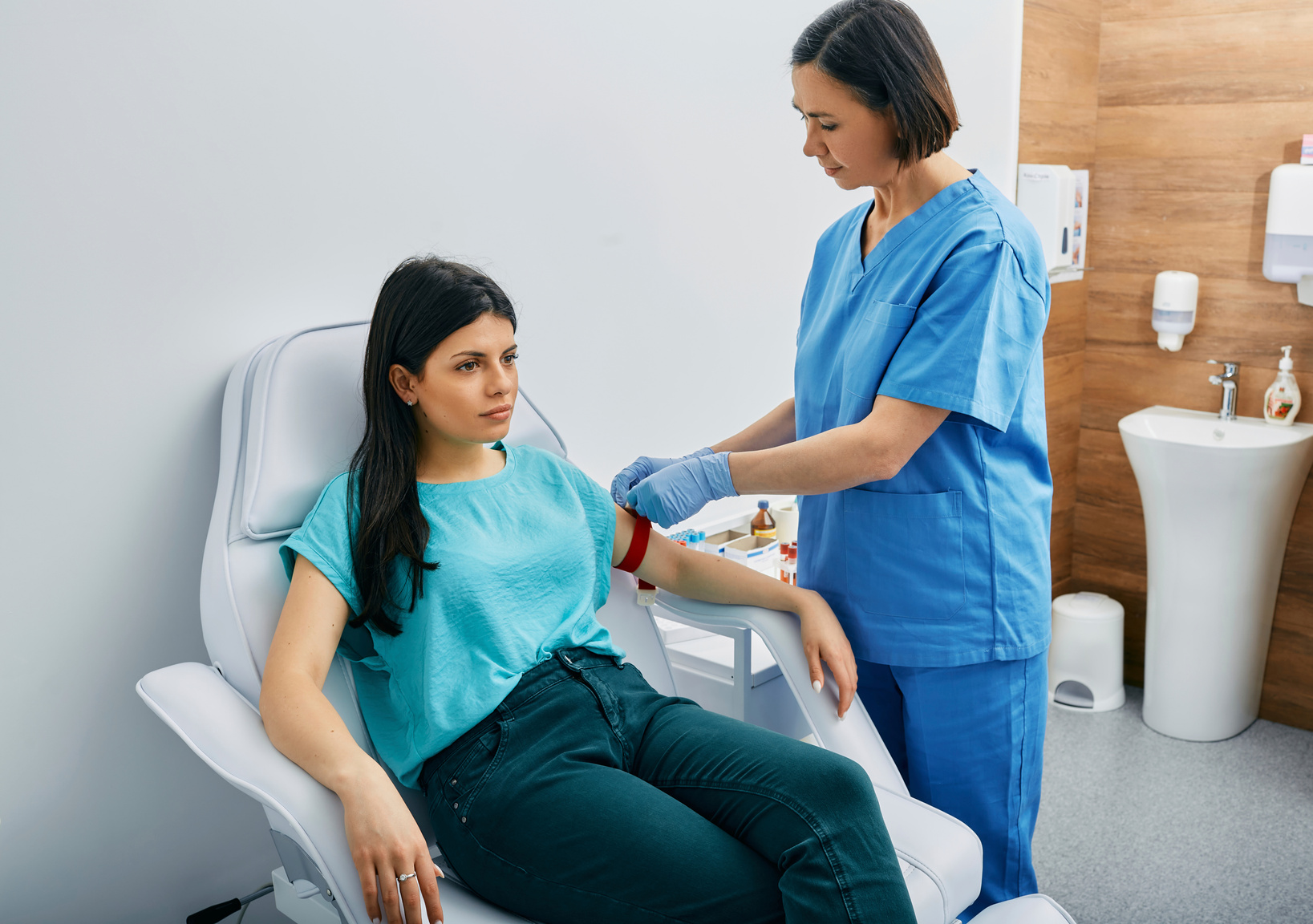Taking blood sample